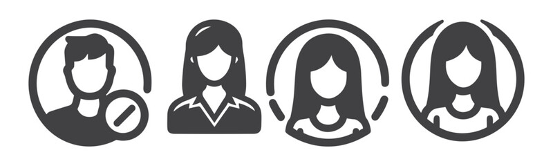 people icon set. person icon vector. User Icon vector.