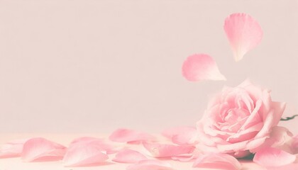 薔薇の花のフレーム　背景　コピースペース　イラスト　AI生成画像