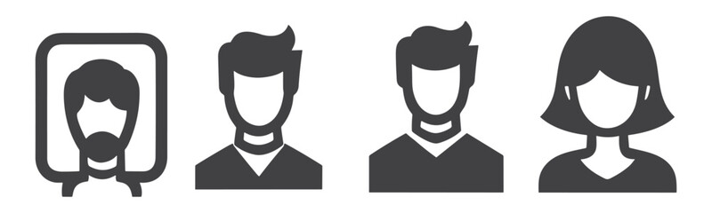 people icon set. person icon vector. User Icon vector.