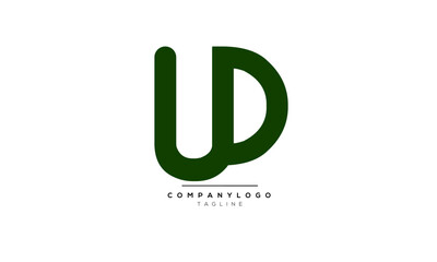 Alphabet letters Initials Monogram logo UD, UD INITIAL, UD letter