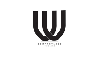 Alphabet letters Initials Monogram logo UU, UU INITIAL, UU letter