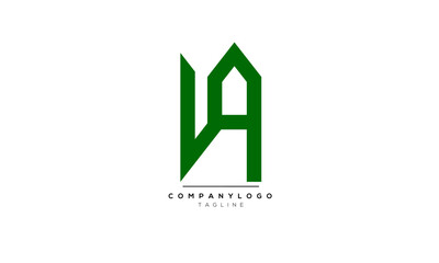 Alphabet letters Initials Monogram logo VA, VA INITIAL, VA letter