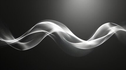 Abstract black and white quantum entanglement visualization, desktop background, AI-generative