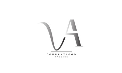 Alphabet letters Initials Monogram logo VA, VA INITIAL, VA letter