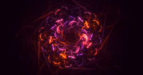 3D manual rendering abstract round light background