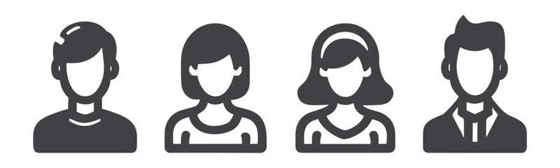 people icon set. person icon vector. User Icon vector.
