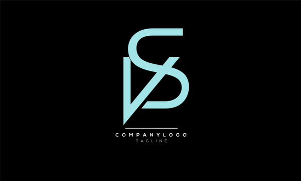 Alphabet letters Initials Monogram logo VS, VS INITIAL, VS letter