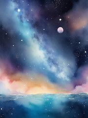 colorful galaxy night sky 3