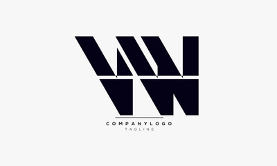 Alphabet letters Initials Monogram logo VW, VW INITIAL, VW letter