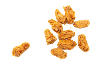 Chicken nuggets isolated white background