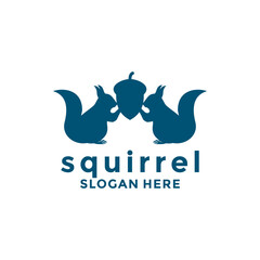 Squirrel logo design template, Vector illustration