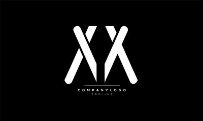 Alphabet letters Initials Monogram logo XX, XX INITIAL, XX letter