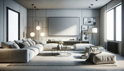 Modern Living Room with Elegant Furniture and Decor