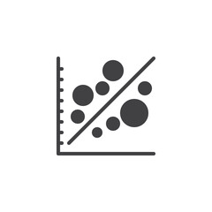 Scatter chart vector icon