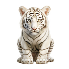 3d illustration of Tiger cartoon character with white background