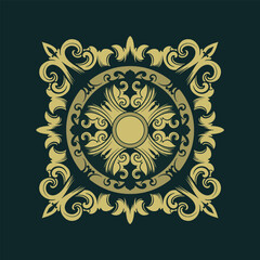 Vector vintage mandala ornament or flower