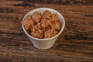 Canned tuna fillet for salad