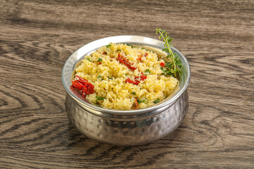 Vegetarian uisine - couscous with vegetables
