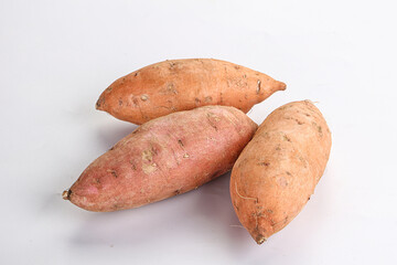 Raw ripe sweet potato heap