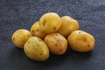 Raw small organic baby potato