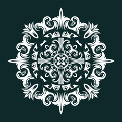 Vector vintage mandala ornament or flower