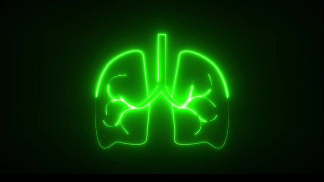 Neon lungs icon this is a part of respiratory system. This is involved in respiration it purifies blood.
