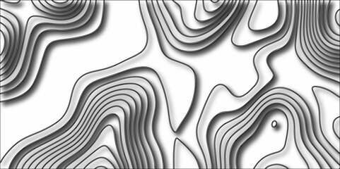 Topographic map background with geographic line map with elevation assignments.Modern design with White topographic wavy pattern design. Paper Texture Imitation of a Geographical map shades .	
