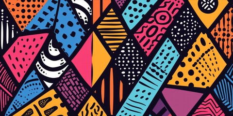 Abstract african pattern, ethnic background, tribal traditonal texture pop art style, Creative design for textiles and merchandise printing - obrazy, fototapety, plakaty