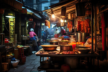 Fototapeta premium Traditional Food,Road side street Food