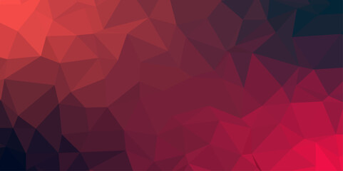Dark Red Abstract Low Poly with triangle shapes Design. Modern dark red mosaic with textured overlap layer background. The background for the web site, the texture of triangulation - obrazy, fototapety, plakaty