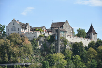 Fototapeta na wymiar Laufen Castle (Schloss Laufen) at Rhine River Falls, Switzerland