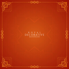 Classic decorative floral frame luxurious red background