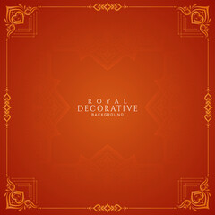 Classic decorative floral frame luxurious red background