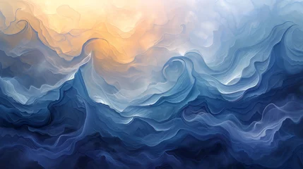 Foto op Aluminium Navy Abstract Background Deep Ocean Currents © VibrantVisionsStudio