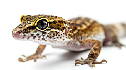 Colorful Gecko on white background 