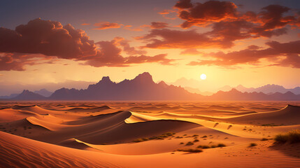 Fototapeta premium Desert background, desert landscape photography with golden sand dunes