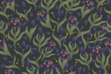seamless floral motifs suitable for fabric, wrapping, covers, etc
