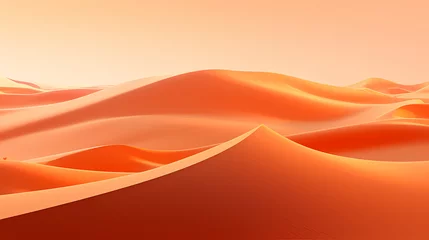 Fotobehang Vermiljoen Desert background, desert landscape photography with golden sand dunes
