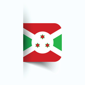 Burundi national flag, Burundi National Day, EPS10. Burundi flag vector icon