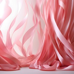 pink ribbons against a soft background
