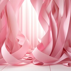 pink ribbons against a soft background