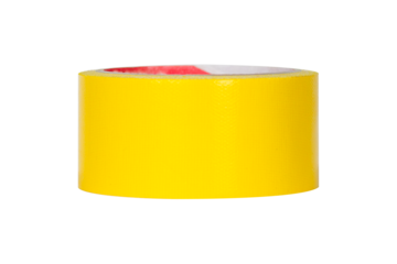 One of yellow tapes on white background png. Tadhesive pieces,  yellow tapes on a white background