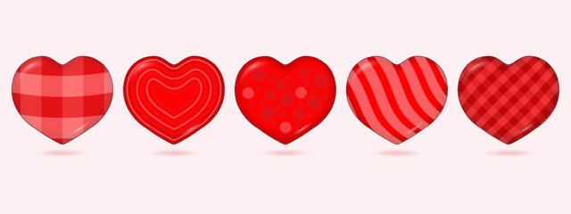 Heart love symbol. Valentine's day holiday. Wedding decor set.