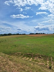 field and blue sky