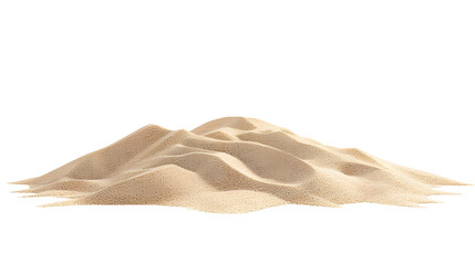 Desert sand pile, dune isolated on white background - Powered by Adobe