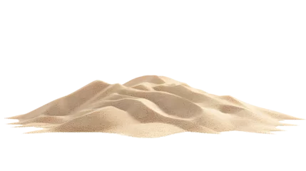 Foto op Plexiglas Desert sand pile, dune isolated on white background © john