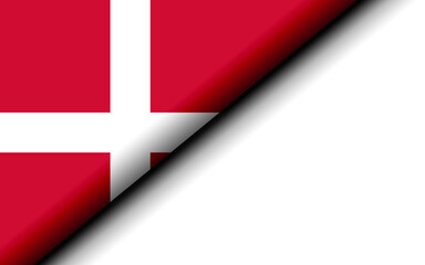 Denmark flag folded in half