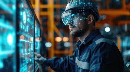 Engineer Using AR for Circuit Design, Industries can significantly benefit from MR by using holographic templates for training