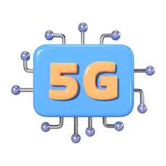 5G 3D Illustration Icon