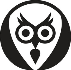 Owl logo or badge in bookstore concept in Vintage or retro style isolated on background